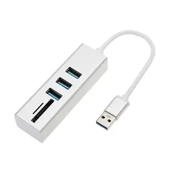 1 шт. Алюминий 3 Порты и разъёмы USB 3,0 концентратор SD памяти TF Card Reader Combo для ПК портативный компьютер высокого Скорость