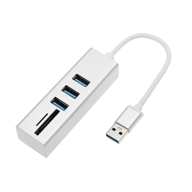 Best Price 1 Pc Aluminum 3Port USB 3.0 Hub SD TF Memory Card Reader Combo For PC Laptop Computer High Speed Best Price 1 Pc Aluminum 3Port USB 3.0 Hub SD TF Memory Card Reader Combo For PC Laptop Computer High Speed