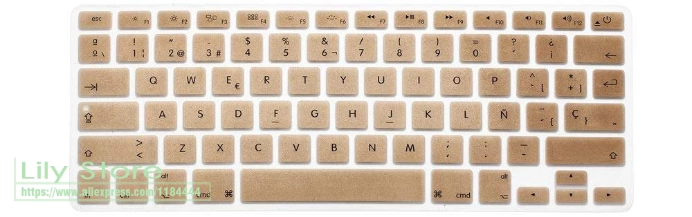 Силиконовая кожа для Macbook Air 13 и Macbook Pro 1" 15" 1" с или W/Out retina испанский язык крышка клавиатуры