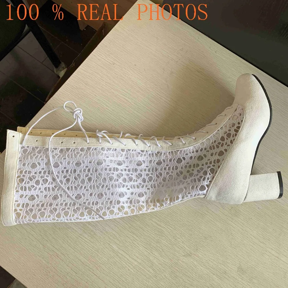 ORCHA LISA/летние ботинки больших Size34-46 обувь из флока и кружева с вырезами модная женская вышитая обувь C554