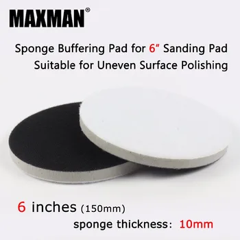 

6 inches (150mm) Sponge Buffering Pad for Flocking Sanding Disc Backing Pad Uneven Surface Polishing Power Sander Accessories