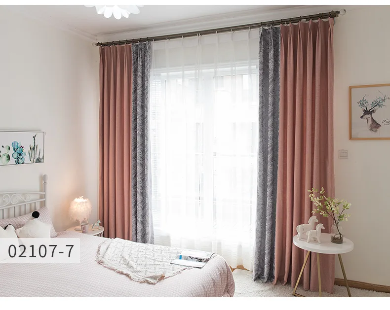 Perfect Solid Color Faux Linen Blackout Curtains for Living Room Modern Curtains for Bedroom Window Curtains kitchen Curtains Blinds 21