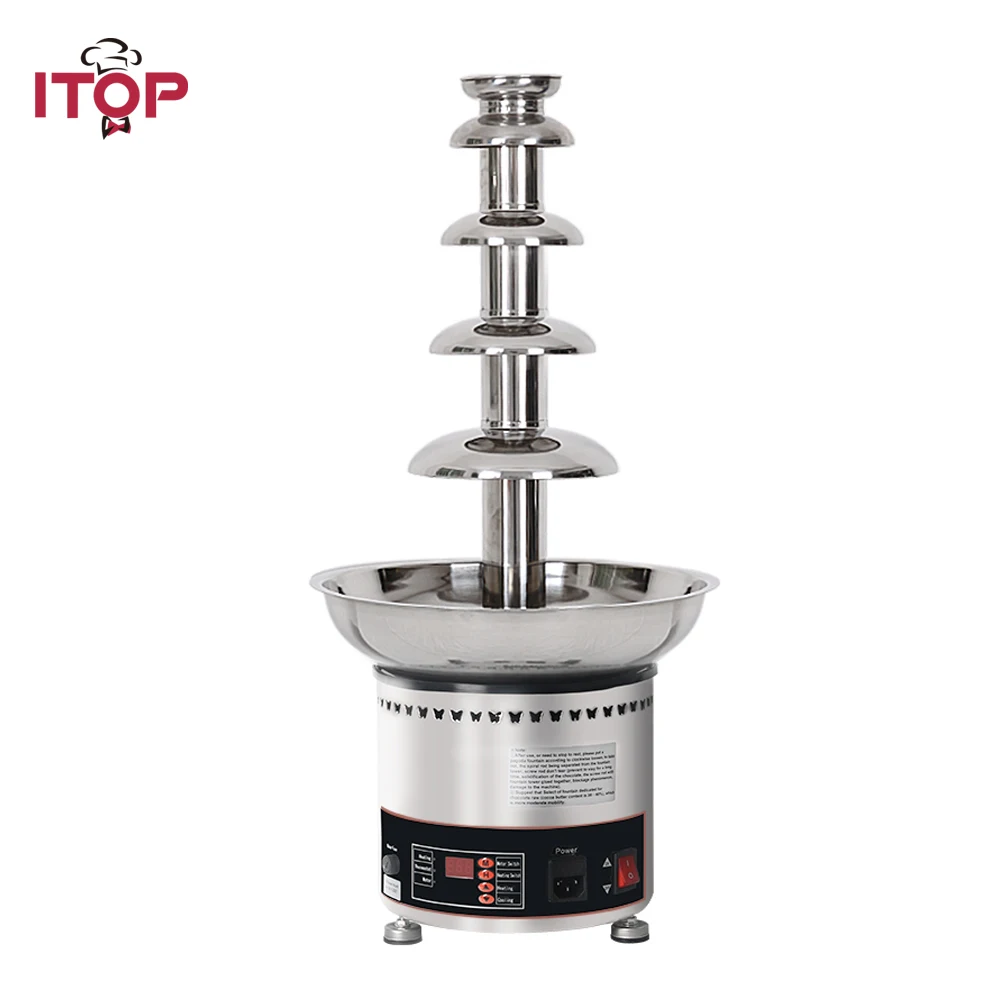 

ITOP 4/5/6/7 Tiers Commercial Chocolate Fountain , Christmas Chocolate Melting Warming Pots For Party Banquet 110V/220V