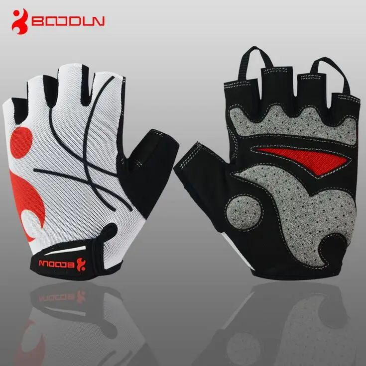 

Boodun Summer Bicycle Cycling Sports Gloves Half Finger Breathable Mesh Silicone Men Women Riding Fishing Bike MTB Gloves