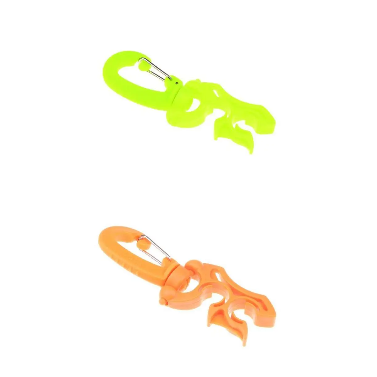 Perfeclan 2Pcs Scuba Dive Double Hose Holder with Swivel & Folds Clip Buckle 3.9' Diving Double Hose Holder Accessories