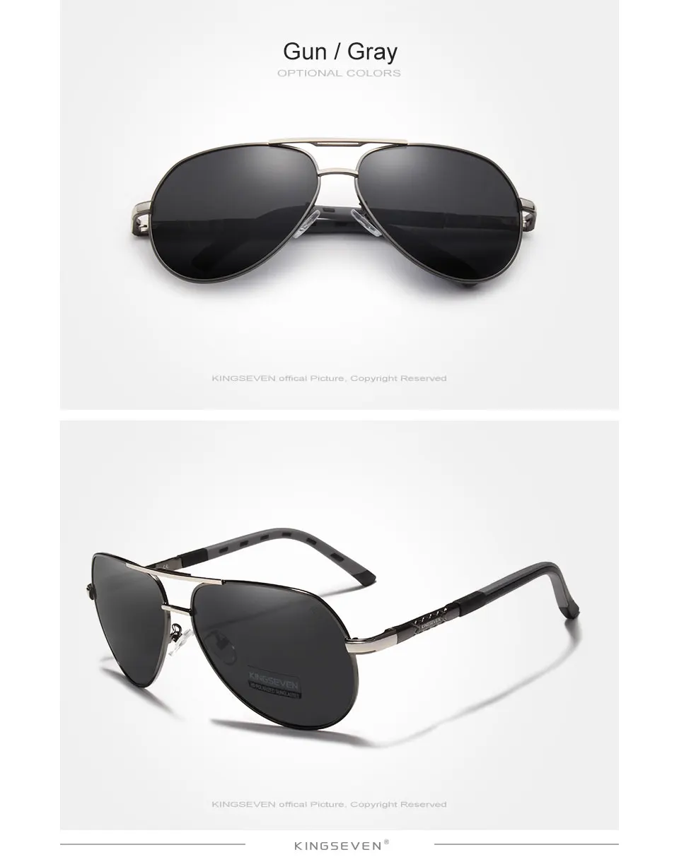 KINGSEVEN, алюминиево-магниевые мужские солнцезащитные очки, поляризационные мужские зеркальные очки с покрытием, мужские очки, аксессуары для мужчин K725