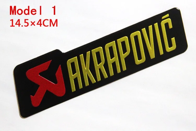 

50pcs/lot Motorcycle aluminum Heat-resistant label exhaust pipe Cool for Yoshimura Akrapovic decals Universal Stickers