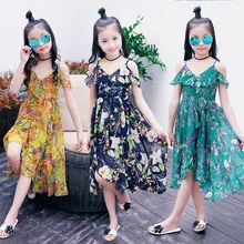 Brand Bohemia Beach Dress for Girls 6 8 10 12 14 Years Kids Green Flower Print Beach Princess Dress Girls Summer Clothing 12C08 Brand Bohemia Beach Dress for Girls 6 8 10 12 14 Years Kids Green Flower Print Beach Princess Dress Girls Summer Clothing 12C08