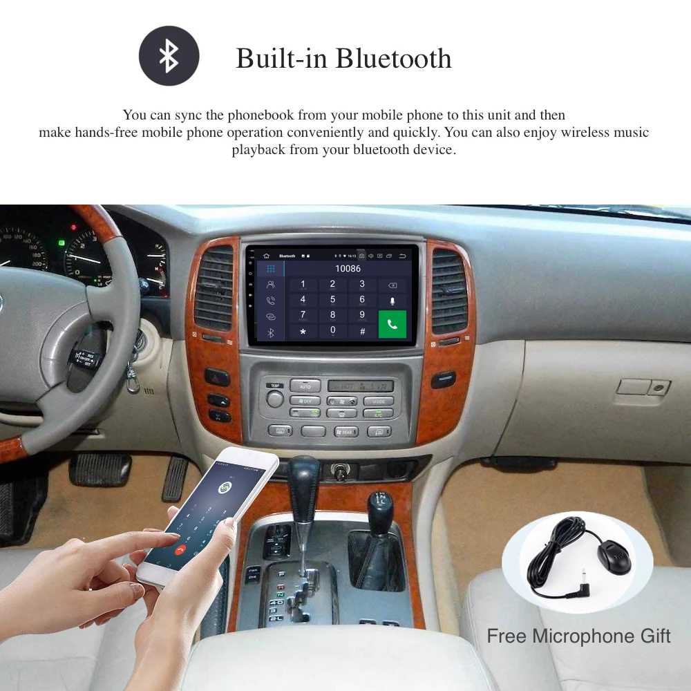 Flash Deal Android 9.0 2 Din GPS for Toyota Land cruiser LC100 2003 - 2008 Car Radio for Lexus LX 470 PX6 DSP IPS HDMI 4Gb+64Gb RDS WIFI BT 1