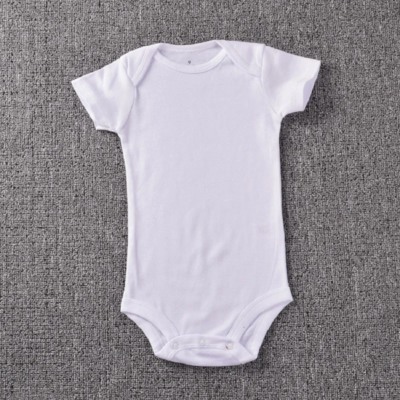 white short sleeve baby vests