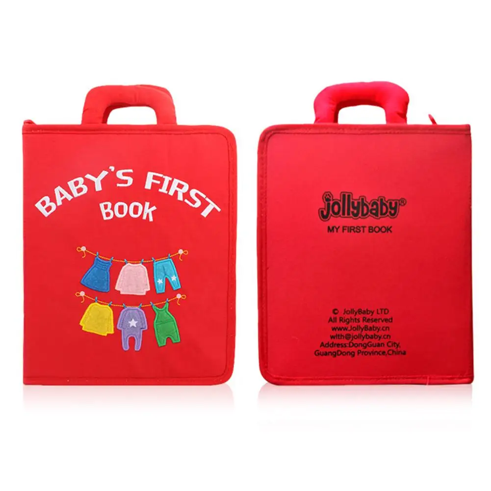  For Jollybaby Montessori Early Education Baby Cloth Book Tear Resistant Baby's First Book Education