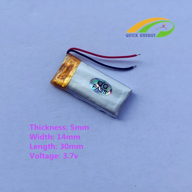 5 шт. 3.7 В thium полимерная батарея 051430 501430 mp3 diy подарок диктофон 150 мАч | Электроника