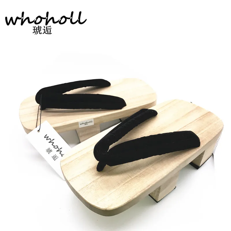 WHOHOLL Women's Platform Flip-Flops Sandals Summer Japanese Geta Cosplay Wooden Clogs Slippers image 5