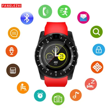 

Bluetooth Smart Watch Health Monitoring Motion Tracking TF SIM Card Remote Camera Smartwatch For Android IOS Phone