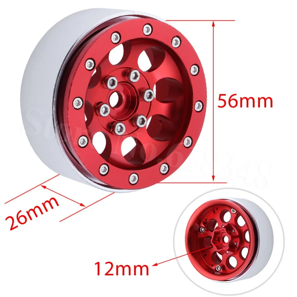 4 шт. алюминиевый сплав 1," Beadlock Колесные диски ступицы 12 мм шестигранные сверхмощные для 1/10 RC Traxxas TRX-4 TRX4 Trail гусеничный грузовик