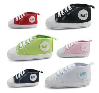 

Cute Toddler Kids Canvas Sneakers Baby Boy Girl Soft Sole Crib Shoes 0-18Months