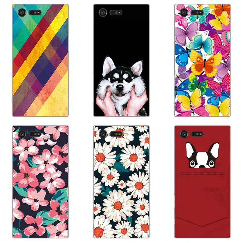 

hard Plastic phone case cover For Sony Xperia X Compact F5321 phone shell Colorful printing Painted hard case shell Flower