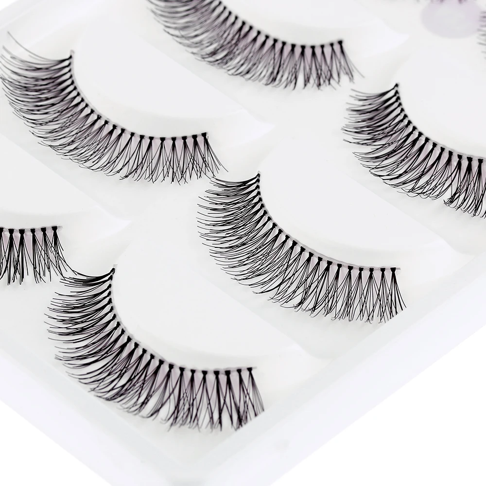 

5 Pairs Natural Sparse Cross Eye Lashes Extension Makeup Long False Eyelashes cilios posticos Free Shipping