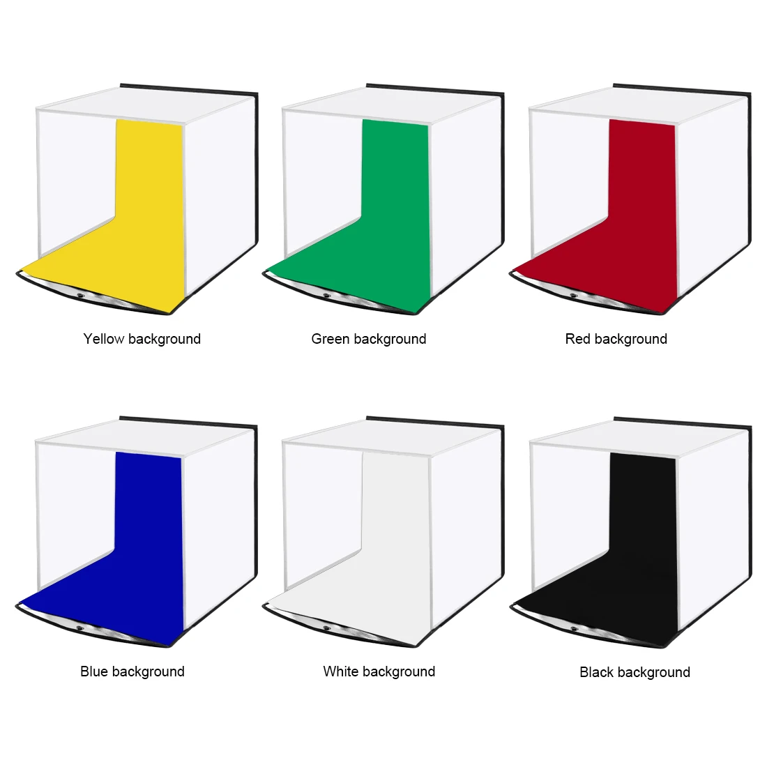 Складной софтбокс 30*30 см для студийной фотосъемки, софтбокс, освещение палатки+ кольцевой светодиодный светильник, 6 цветов, фоны для фотостудии