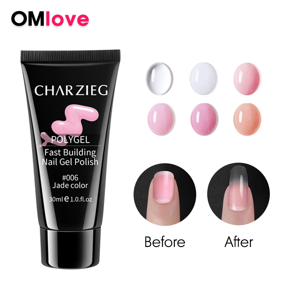 

OMlove 6 Colors UV Poly Gel For Extension Nail Polygel All For Nail Art 30ML Acrylic Poly Poligel Gel Jelly For Nail Extension