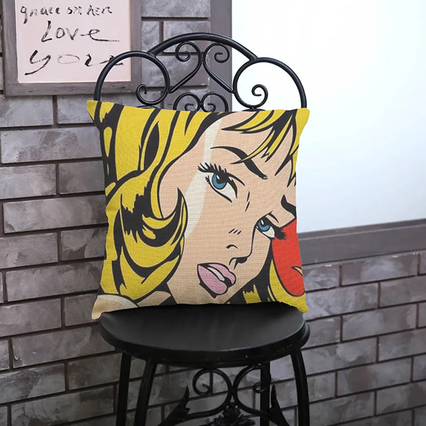 Pop Classic Cartoon Chapin Джеймс Дин. Подушка в стиле Хепберн Монро 45 х45 см|pillow 45x45cm|cushion