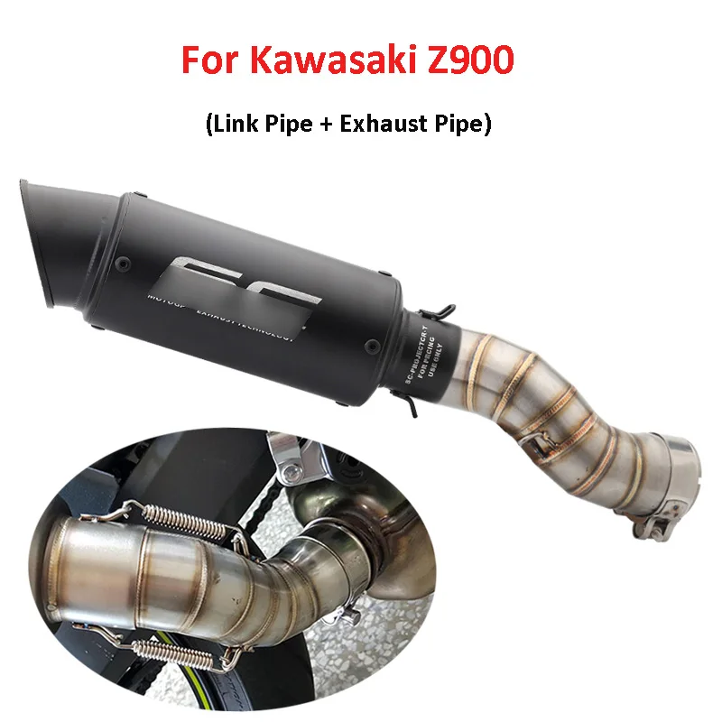 

Z900 Motorcycle Exhaust System Muffler Exhaust Pipe Mid Middle Connect Link Pipe For Kawasaki Z900