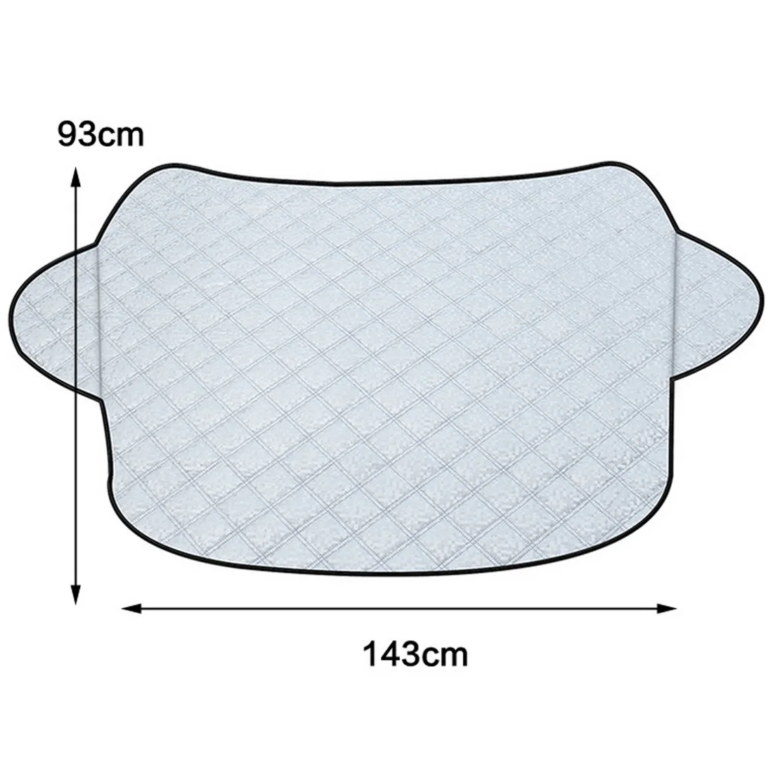

Auto window Sun protection Reflective Car window coverings Sun protection Shade visor half cover foldable silver diamond texture