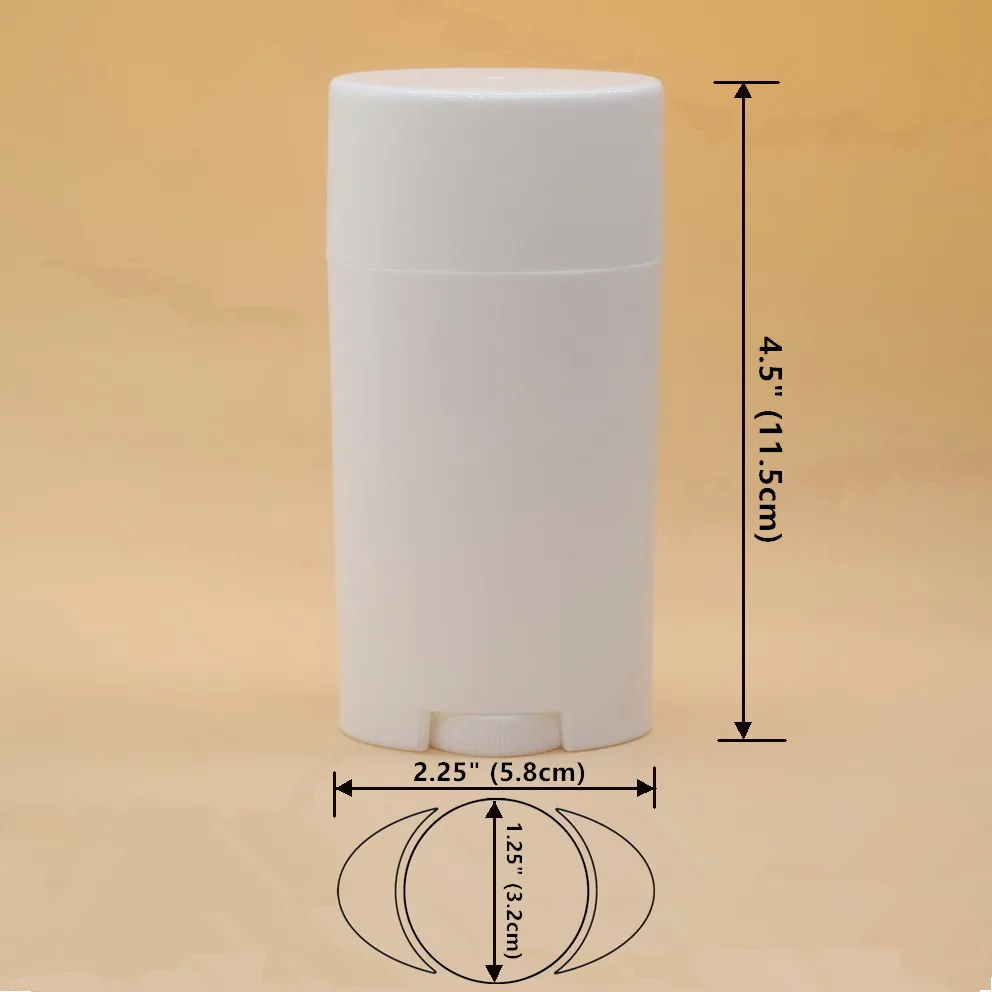 10pcs 2 5 Oz 75ml Deodorant Container Empty Plastic White Twist Up Refillable Tubes for DIY 2