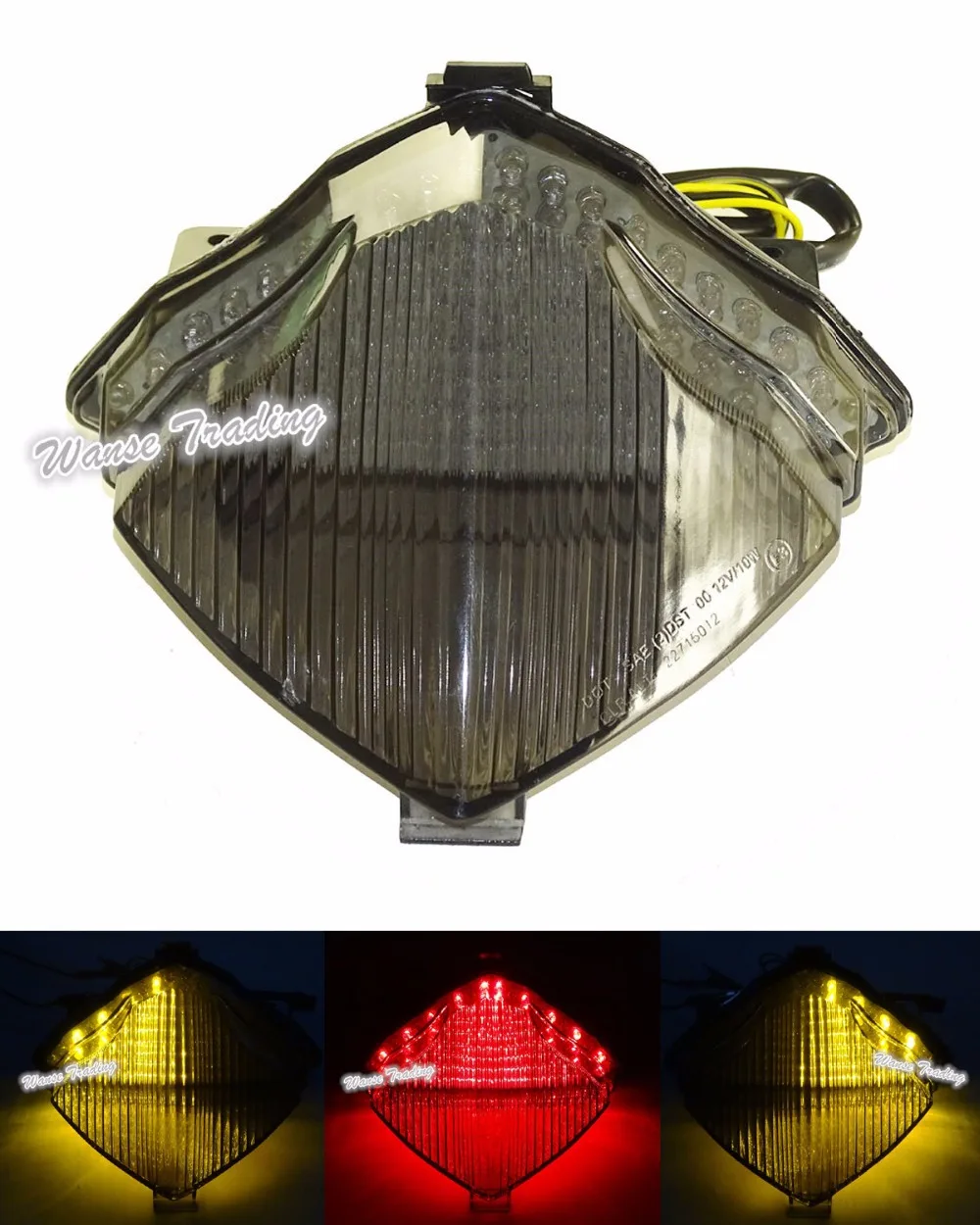 thumbnail image 2 of Buy Motorcycle Clear Tail LED Light Turn Signals Lights For Yamaha YZF 2 of 13