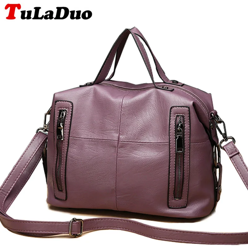 

High Quality Soft PU Leather Women Handbags Fashion Solid Women Crossbody Bags Famous Brand Shoulder Bag Ladies Messenger Bags