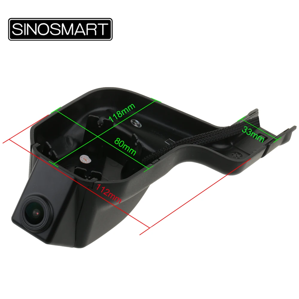SINOSMART Novatek 96672 автомобильный Wifi DVR камера для Renault Kadjar Nissan Murano управление от
