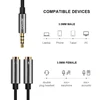 QGEEM 3.5mm Audio Splitter Cable for Computer Jack 3.5mm 1 Male to 2 Female Mic Y Splitter AUX Cable Headset Splitter Adapter ► Photo 2/6