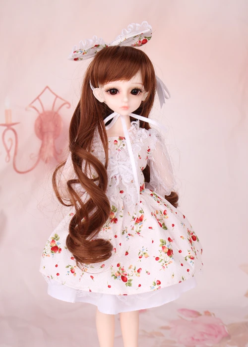 BJD Кукла SD кукла 1/4 1/3 1/6 белая юбка с цветочным рисунком