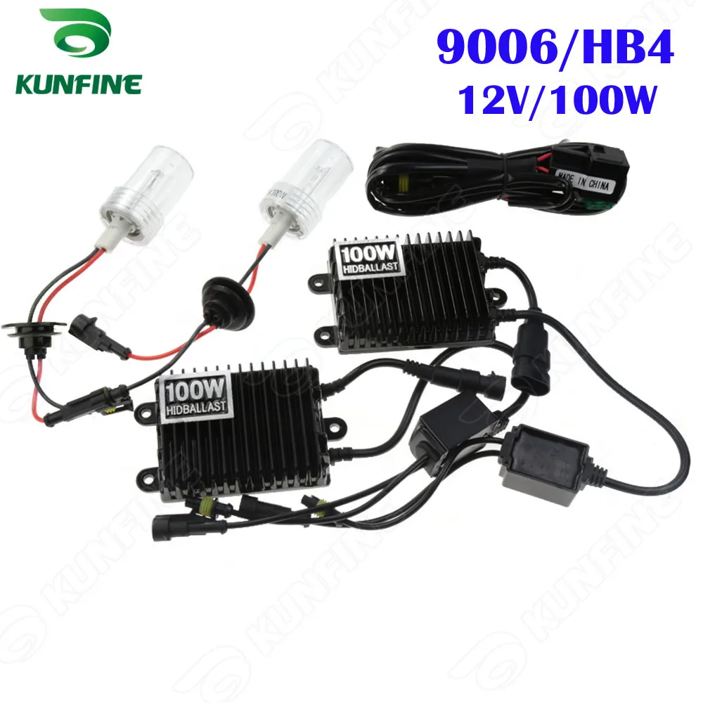 12V 100W 4300K 6000K 8000K Xenon Headlight 9006 HB4 HID Conversion Xenon Kit for Vehicle Headlight