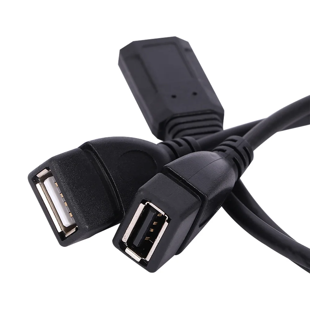 1x USB 2 0 A Male To Dual Female Data Hub адаптер питания Y Splitter зарядный кабель шнур Удлинительный