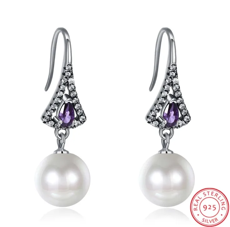 

2018 Hot SALE 925 Sterling silver 100% Original Crystals From Swarovski European Fashion Jewelry Women Earrings