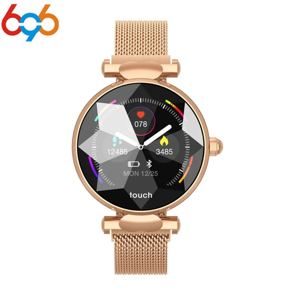 

696 ladies smart bracelet bluetooth 4.0 180mAh blood pressure belt call to remind fashion luxury ladies fitness bracelet watch