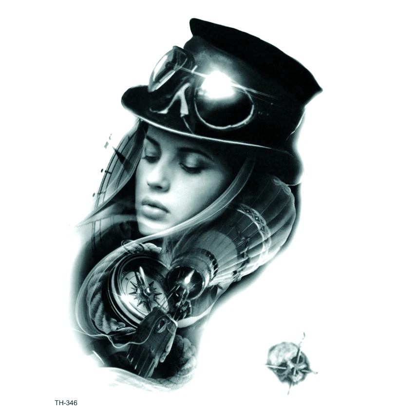 

Fashion Girl Waterproof Temporary Tattoo Sticker On Body Art Tattoo Beauty Fake Tattoo Tatouage Henna Temporary Tatoo Sleeve