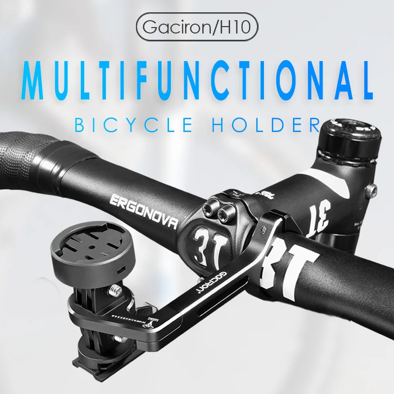 Discount GACIRON H10 Mount Bracket Road Bike Aluminum alloy Multifunction CameraBicycle computer Holder Adjustable Handlebar 1