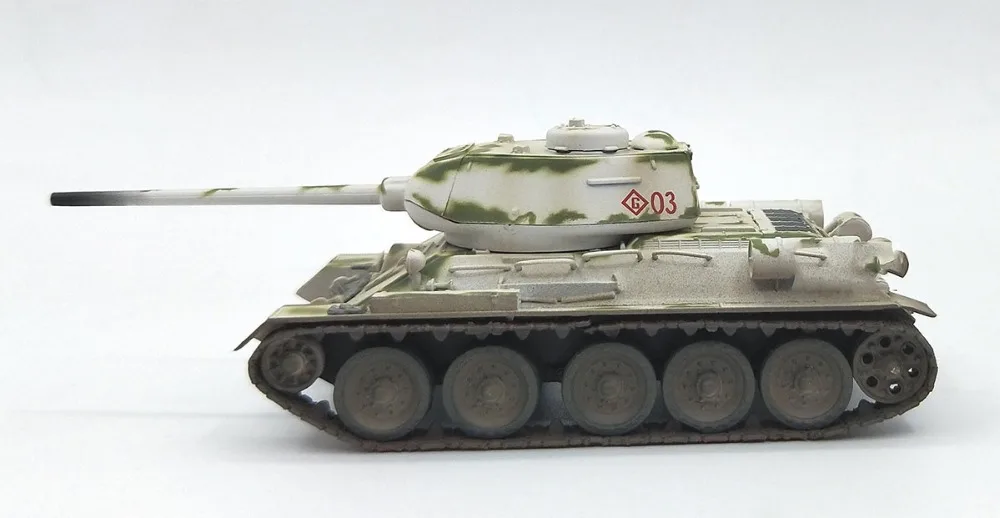 1: 72 модель резервуара для T34 85 во время Второй мировой войны трубач готовый