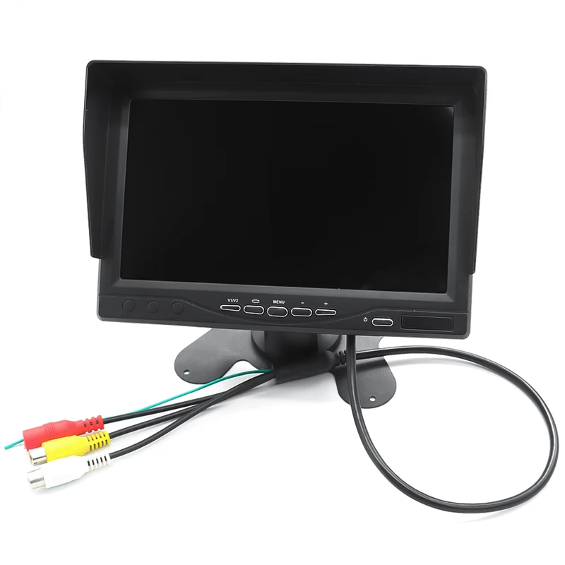 HD AHD 7 дюймов 800x480 TFT цветной lcd AV автомобильный монитор заднего вида HDMI VGA AV с DVR цифровой видеорегистратор поддержка SD карты