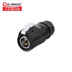 Cnlinko LP-20-C02PE-01-001 2 Pin Мощность промышленный круговой разъем 20A 500 V Открытый IP67 для солнечной Мощность и сигнала