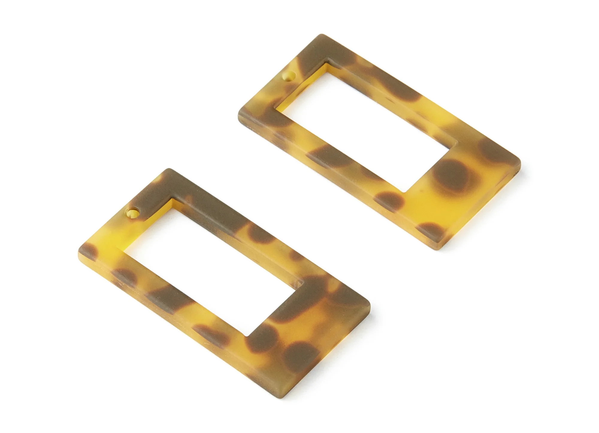

Matte Acrylic Earring Charms - Tortoise Shell Earrings- Rectangle Pendant - 6pcs/lot - 38.85x20.4x3.1mm - AC1264