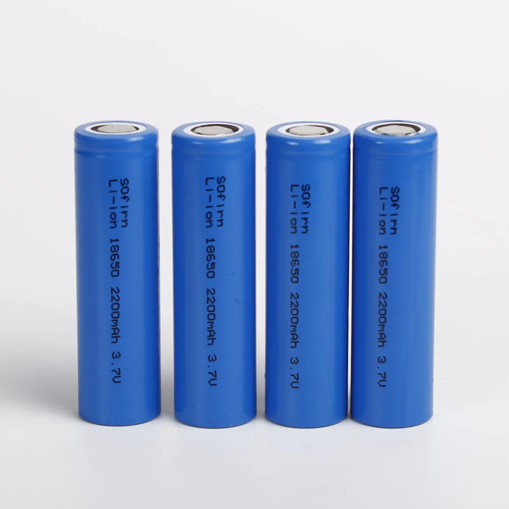 Sofirn перезаряжаемая 18650 Батарея мощность 10C разрядка литий-ионная батарея 3,7 V 2200mah 18650 аккумулятор - Цвет: 4 pieces