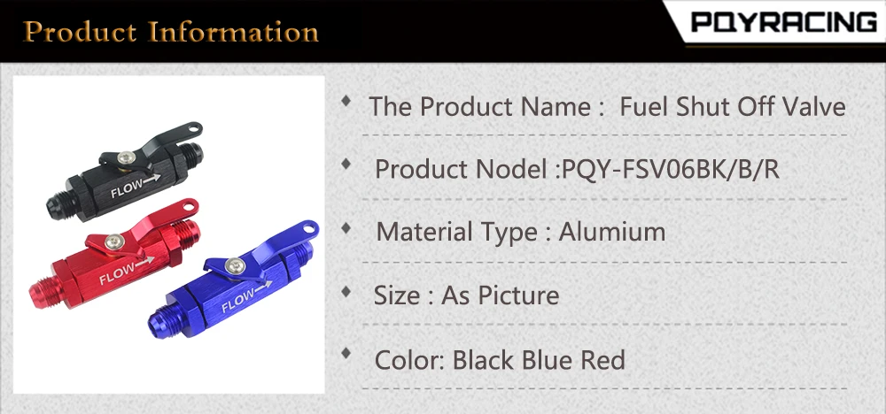 PQY-AN6 6AN алюминиевый Встроенный топливный фильтр запорный клапан отрезать w/кабель рычаг черный 1 шт. PQY-FSV06