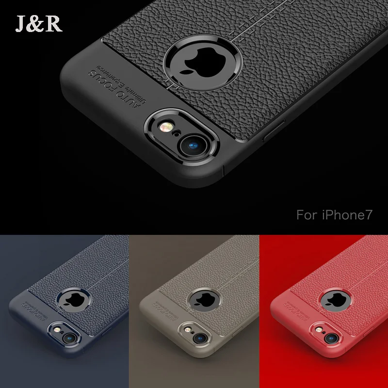 J&R Case For Iphone 6 6s 7 Plus Back cover for Apple iphone 8 PLUS Cover Silicone TPU Phone Bag cases