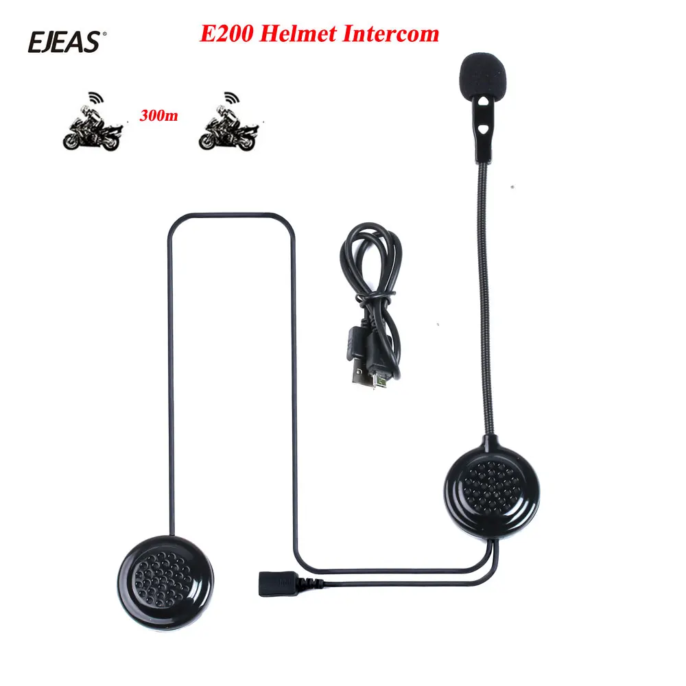 Ejeas e200 300 متر الاتصالات دون إنترفون موتو التزلج خوذة سماعة بلوتوث لاسلكية لاثنين فرسان خوذة البيني Ejeas e200 300 متر الاتصالات دون إنترفون موتو التزلج خوذة سماعة بلوتوث لاسلكية لاثنين فرسان خوذة البيني