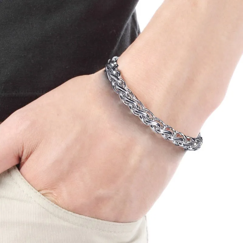 knit-keel-Wheat-Stainless-steel-bracelet-4-5-6mm-diy-jewelry-bangle-for-men-women-High (2)