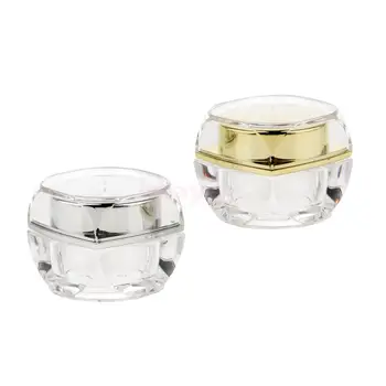 

2 Pcs 5g/10g Empty Face Makeup Skin Care Cream Lotion Case Jars Pot Body Cream Containers Refillable Bottles
