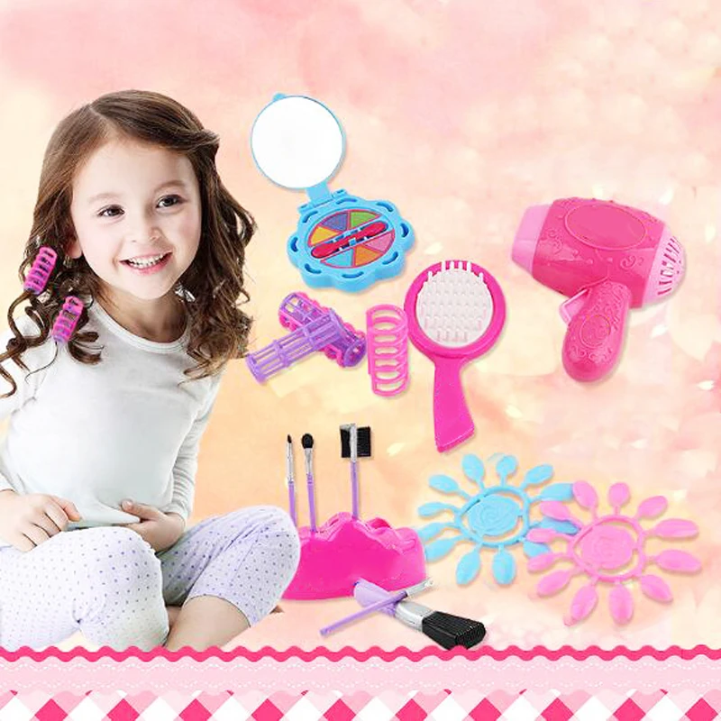 1 Set Plastic Simulation Makeup Jewelry Dressing Pretend Play